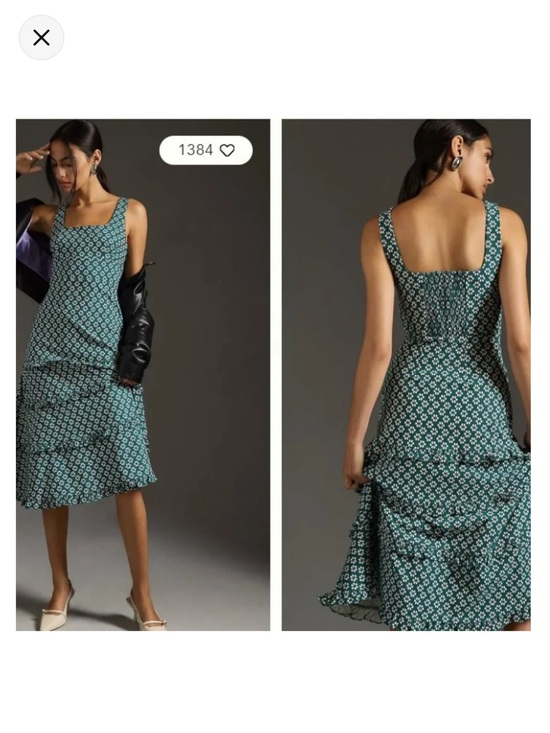 Anthropologie Dresses & Skirts - NWT Anthropologie Green Floral Tiered Midi Dress